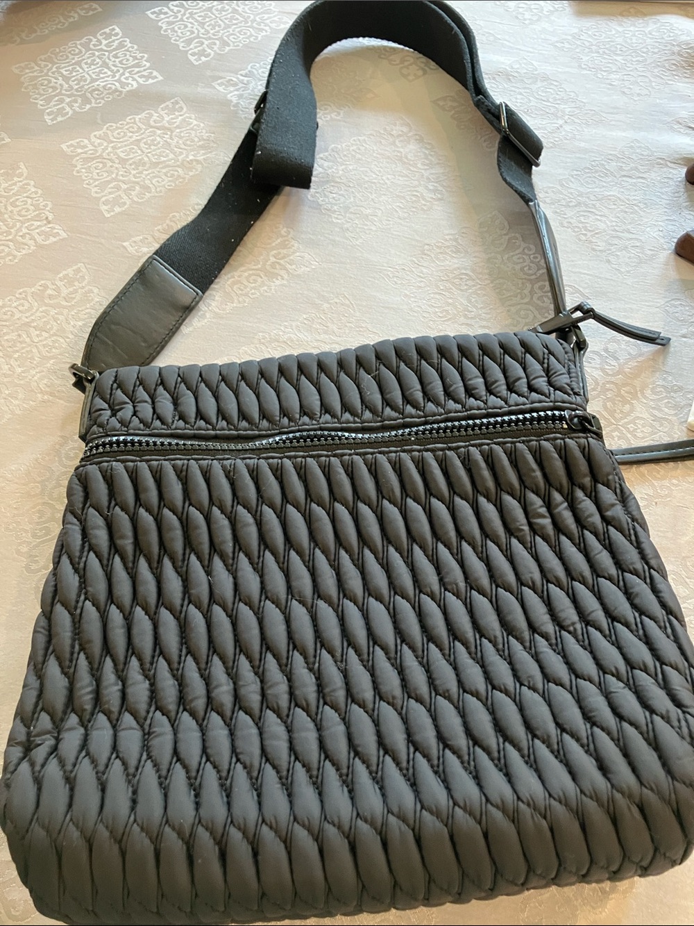 DKNY Mack Black Quilted Shoulder Crossbody Bag